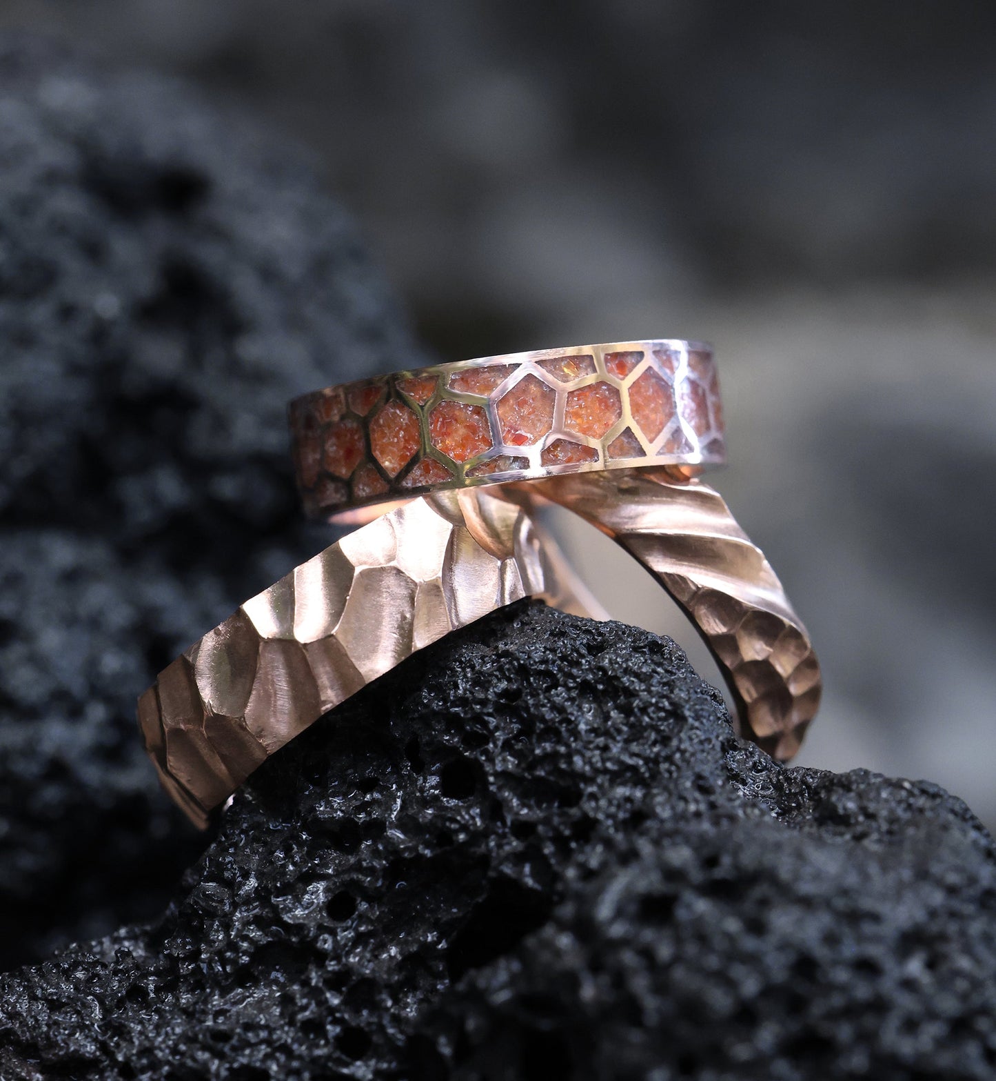 Carnelian Inlay Muška Burma od Roze Zlata