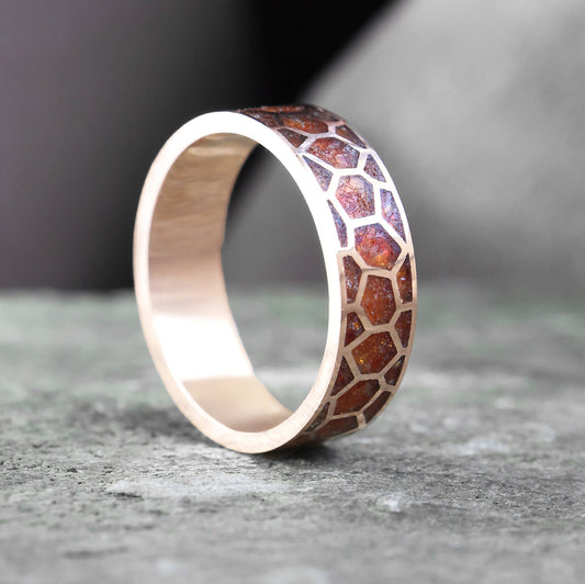 Carnelian Inlay Muška Burma od Roze Zlata