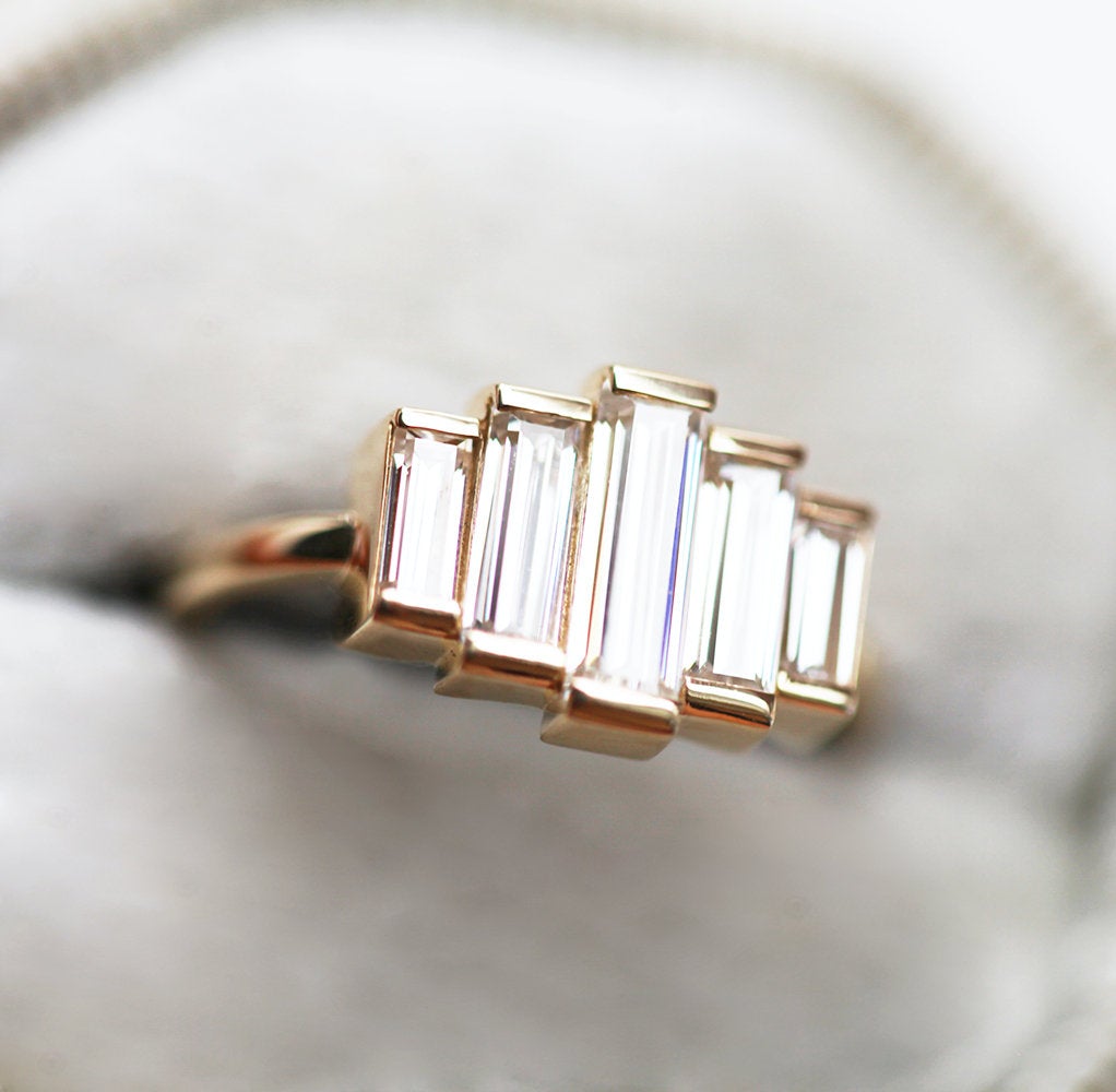 Daphne Baguette Diamond Ring-Capucinne