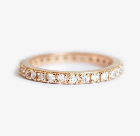 Full Pave Vhite Diamond Eterniti Band