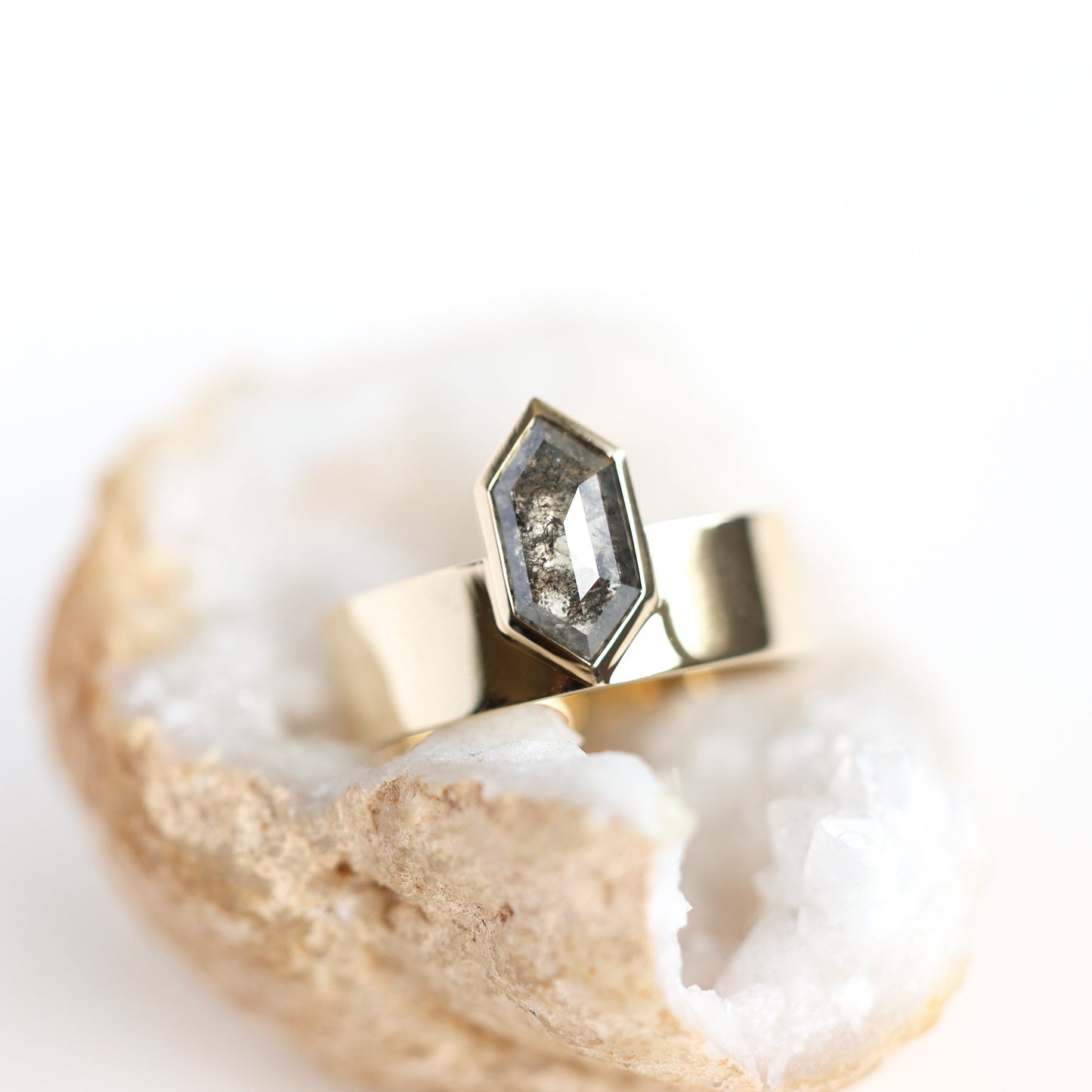 Evangeline Hekagon Diamond Ring Set-Capucinne