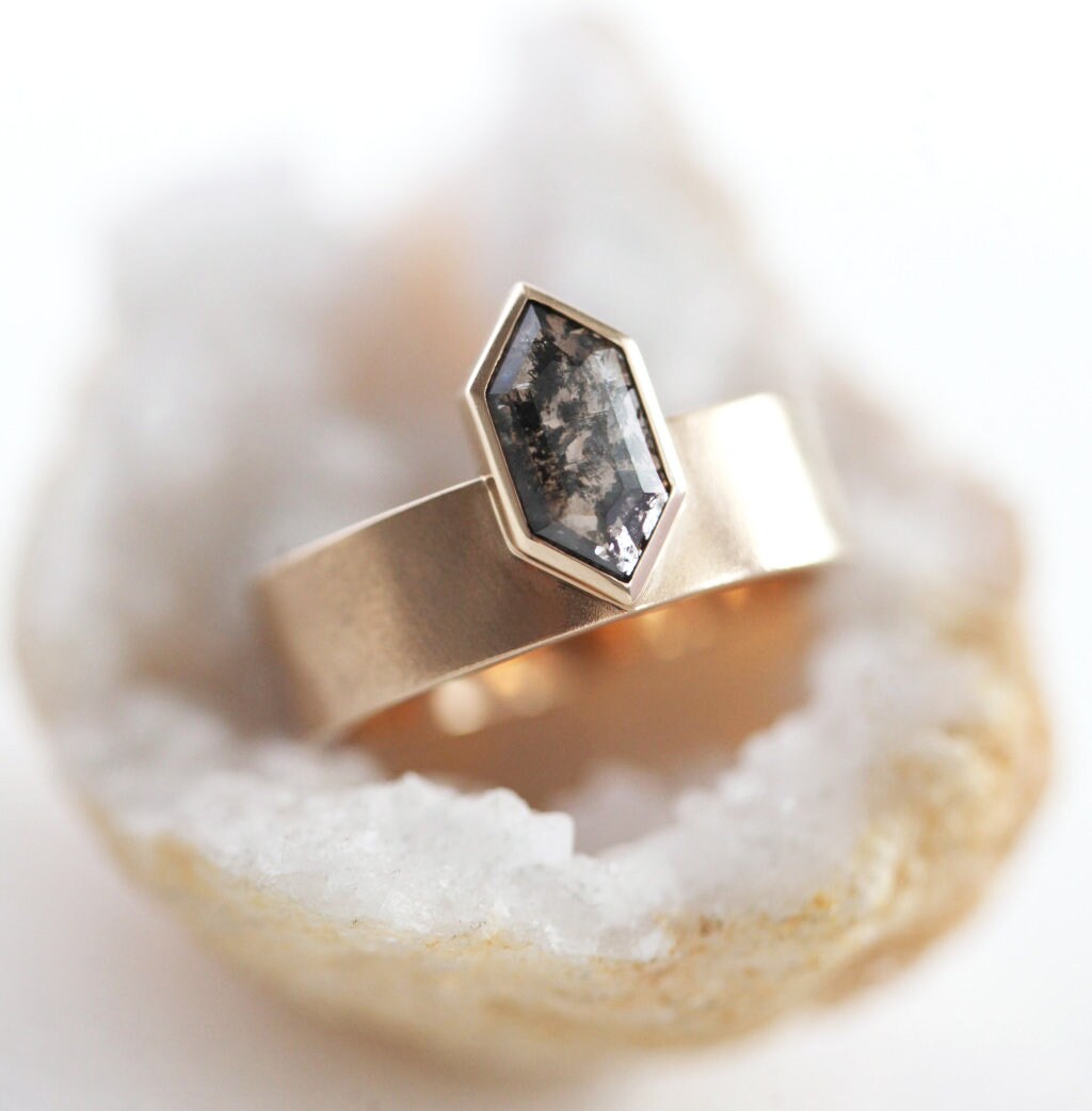 Evangeline Hekagon Diamond Ring Set-Capucinne