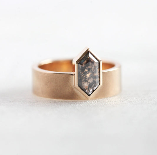 Evangeline Hekagon Diamond Ring Set-Capucinne