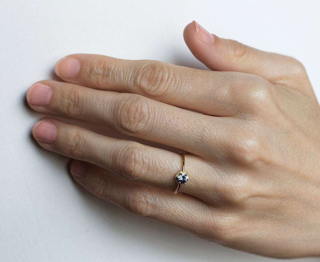 Jaida Blue Sapphire Ring-Capucinne