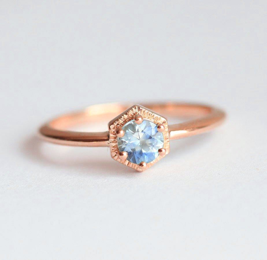 Jaida Blue Sapphire Ring-Capucinne