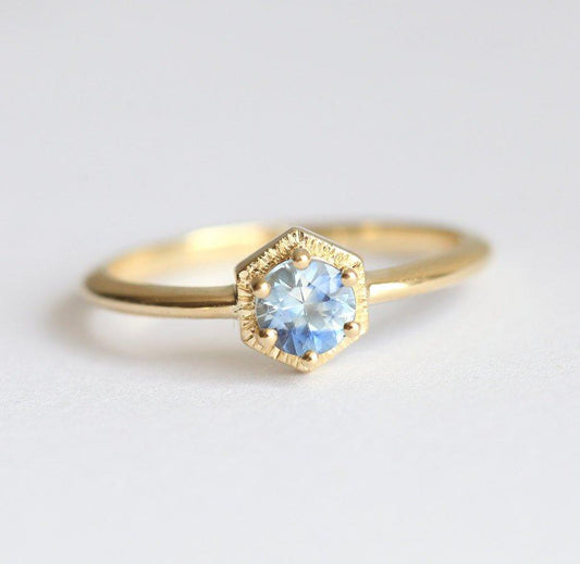 Jaida Blue Sapphire Ring-Capucinne