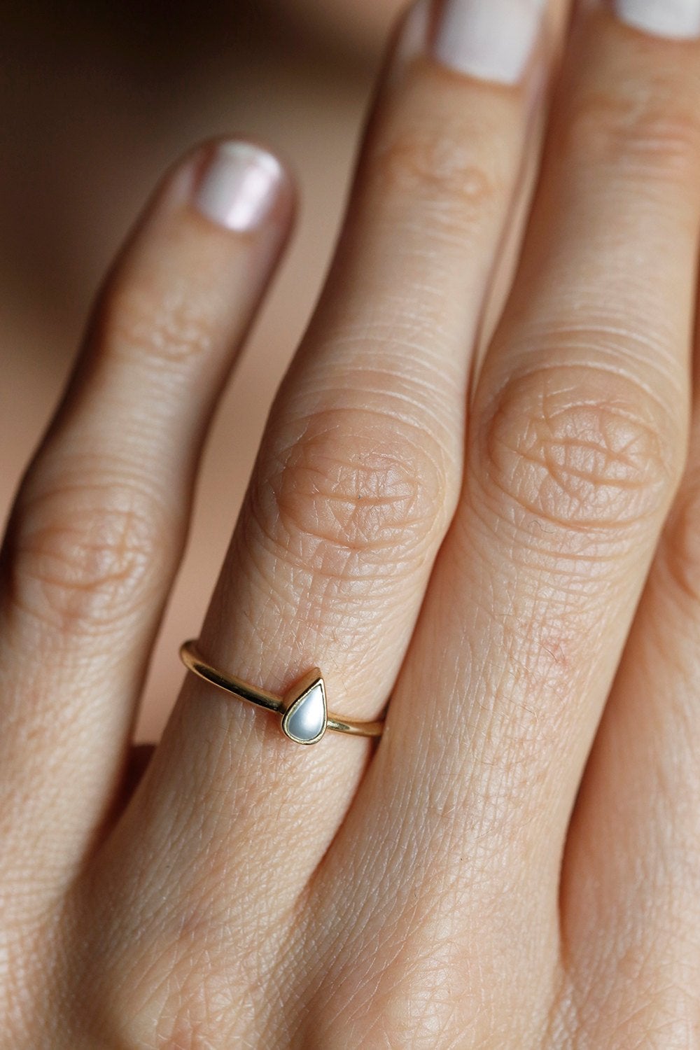Kamari Pearl-Shaped Pearl Ring-Capucinne