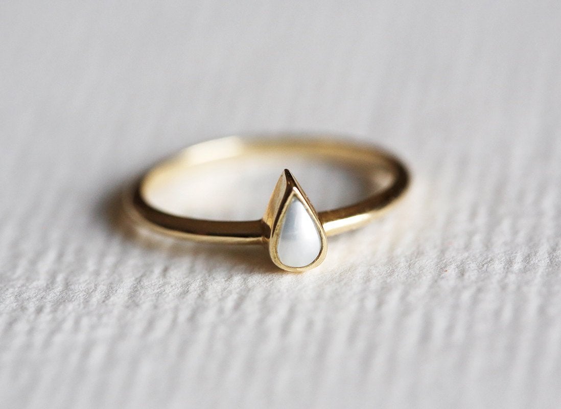 Kamari Pearl-Shaped Pearl Ring-Capucinne