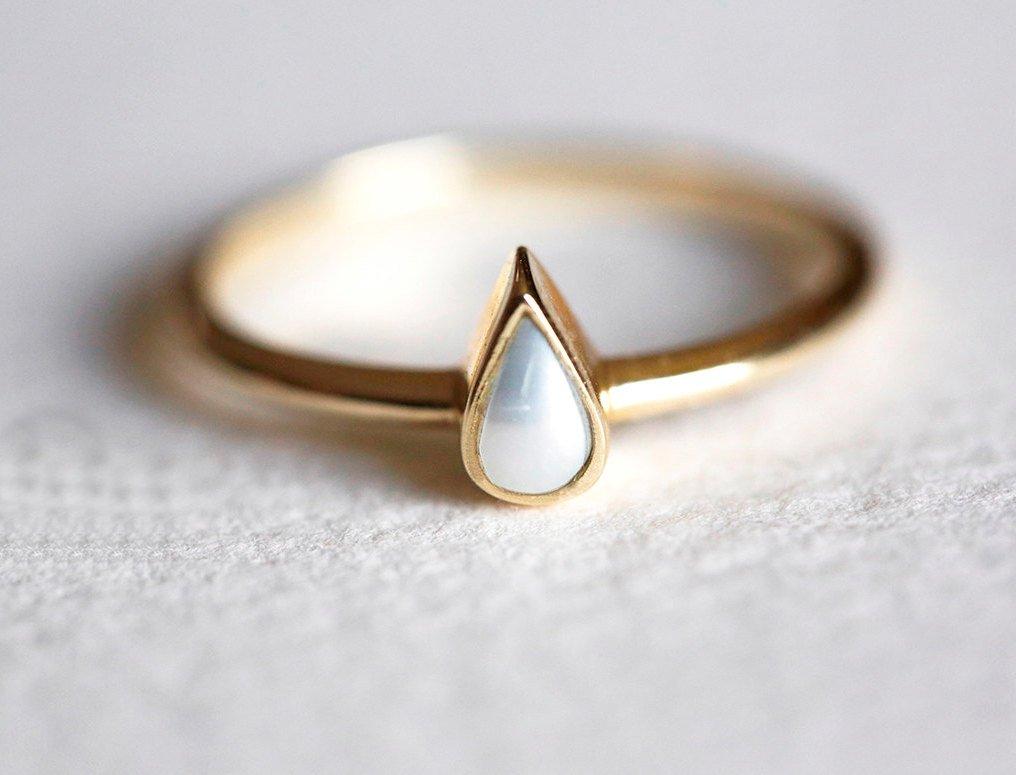 Kamari Pearl-Shaped Pearl Ring-Capucinne