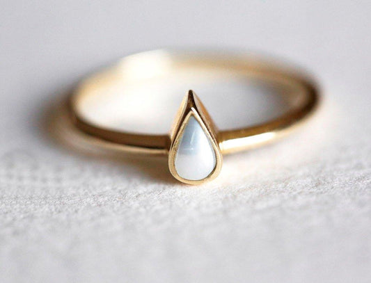 Kamari Pearl-Shaped Pearl Ring-Capucinne