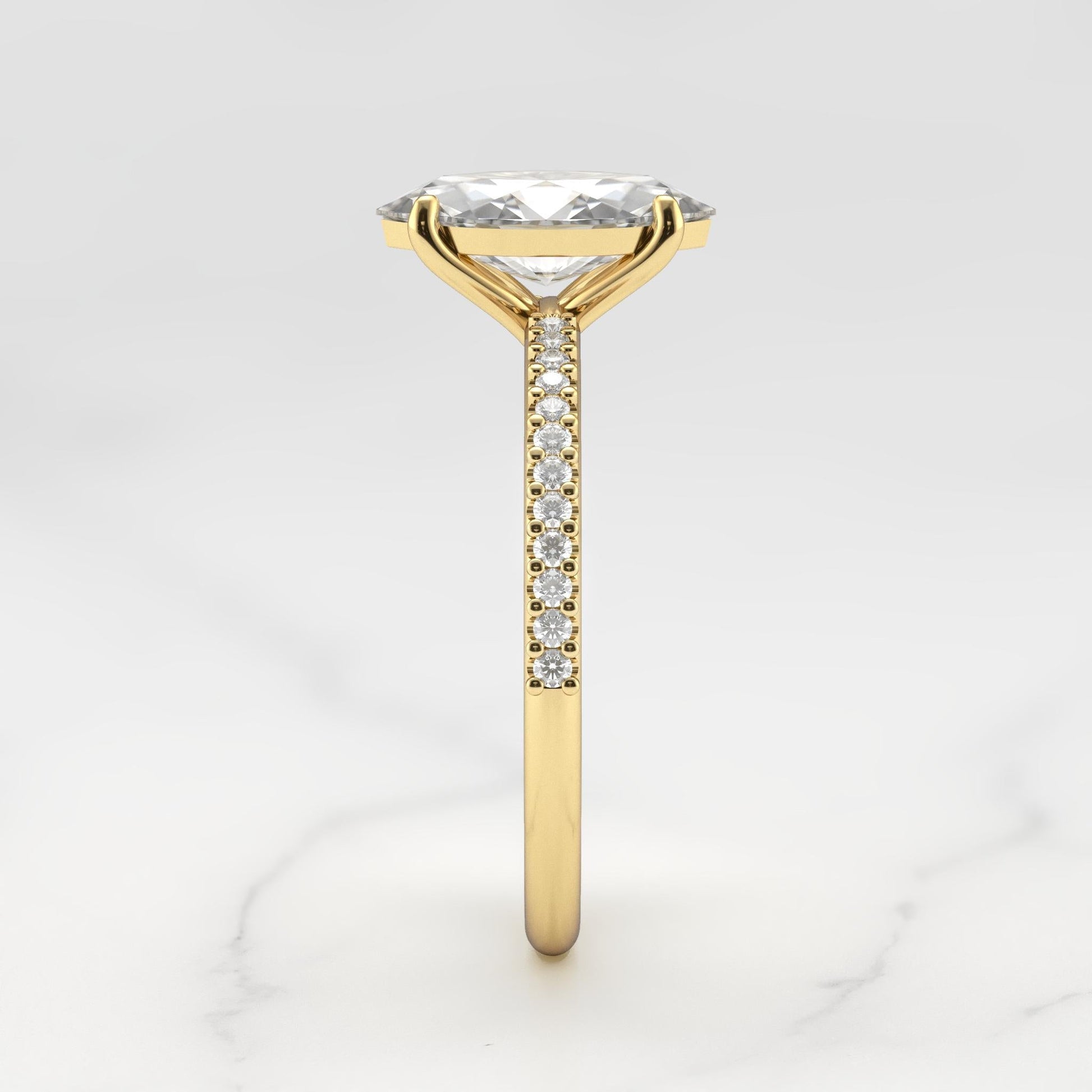 Dijamantski prsten marke Markuise half pave Solitaire