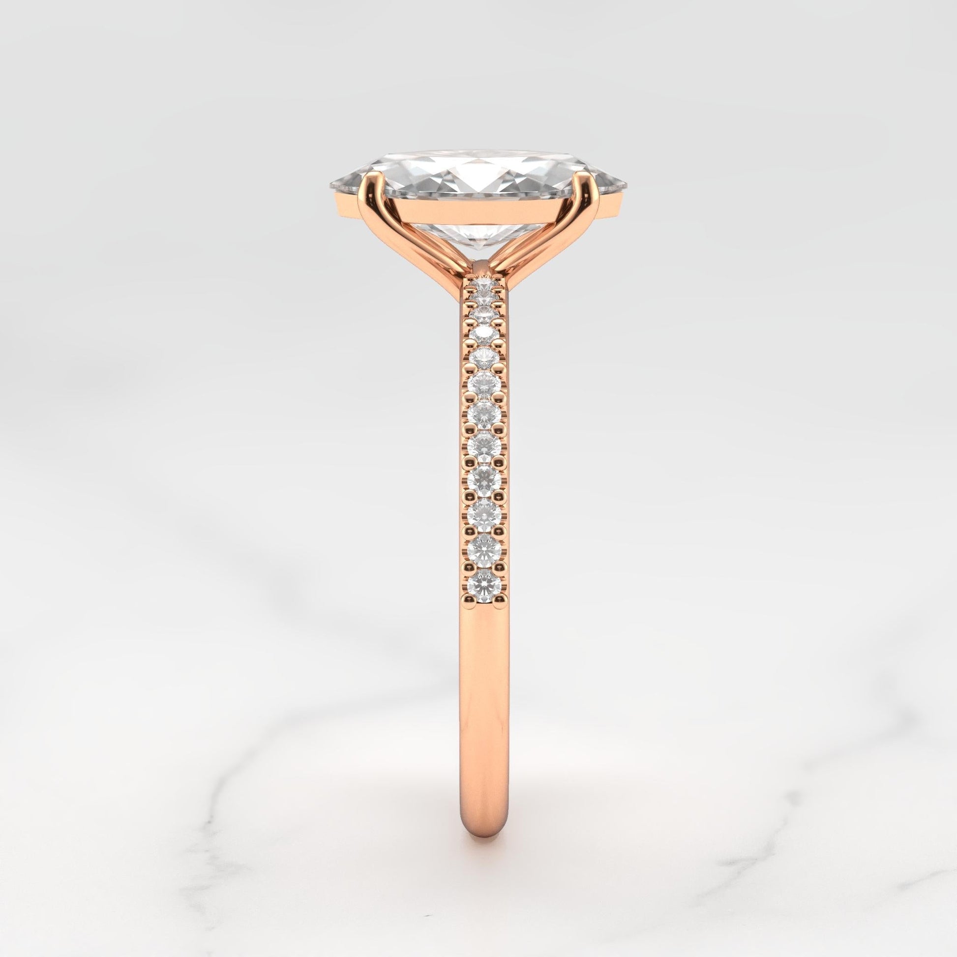 Dijamantski prsten marke Markuise half pave Solitaire