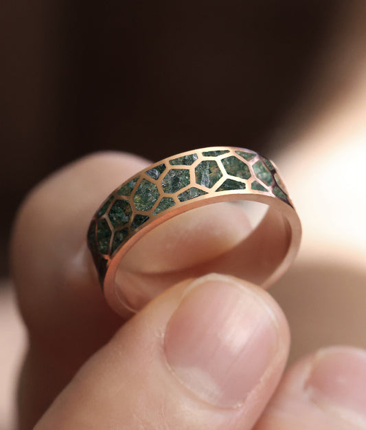 Moss Agate Unisex Burma sa jedinstvenim detaljima