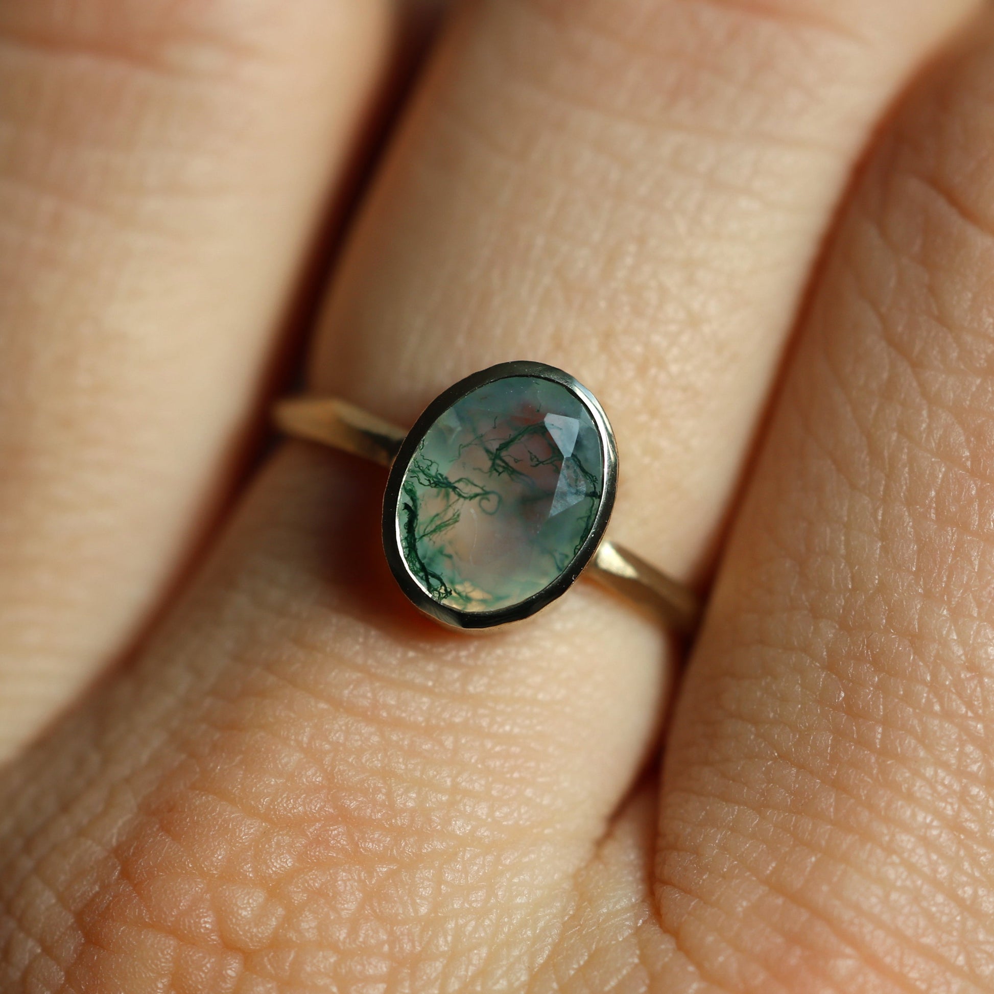 Prsten sa pasijansom od Moss Agate - Capucinne