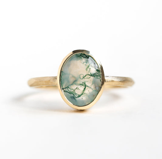 Prsten sa pasijansom od Moss Agate - Capucinne