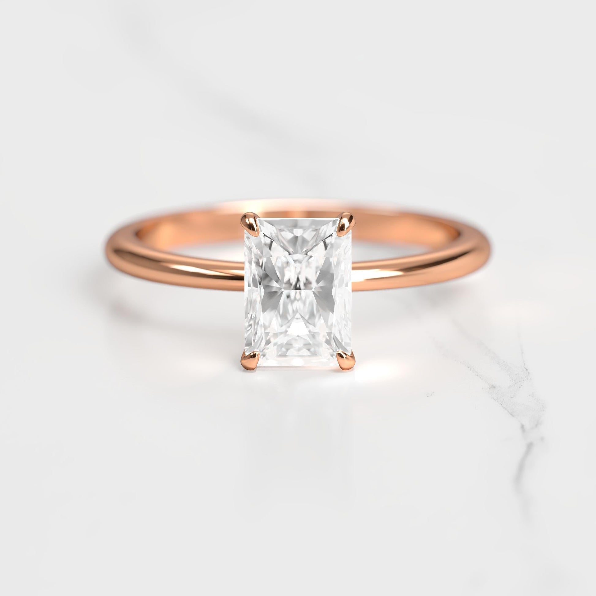 Sjajni pasijans moissanite prsten