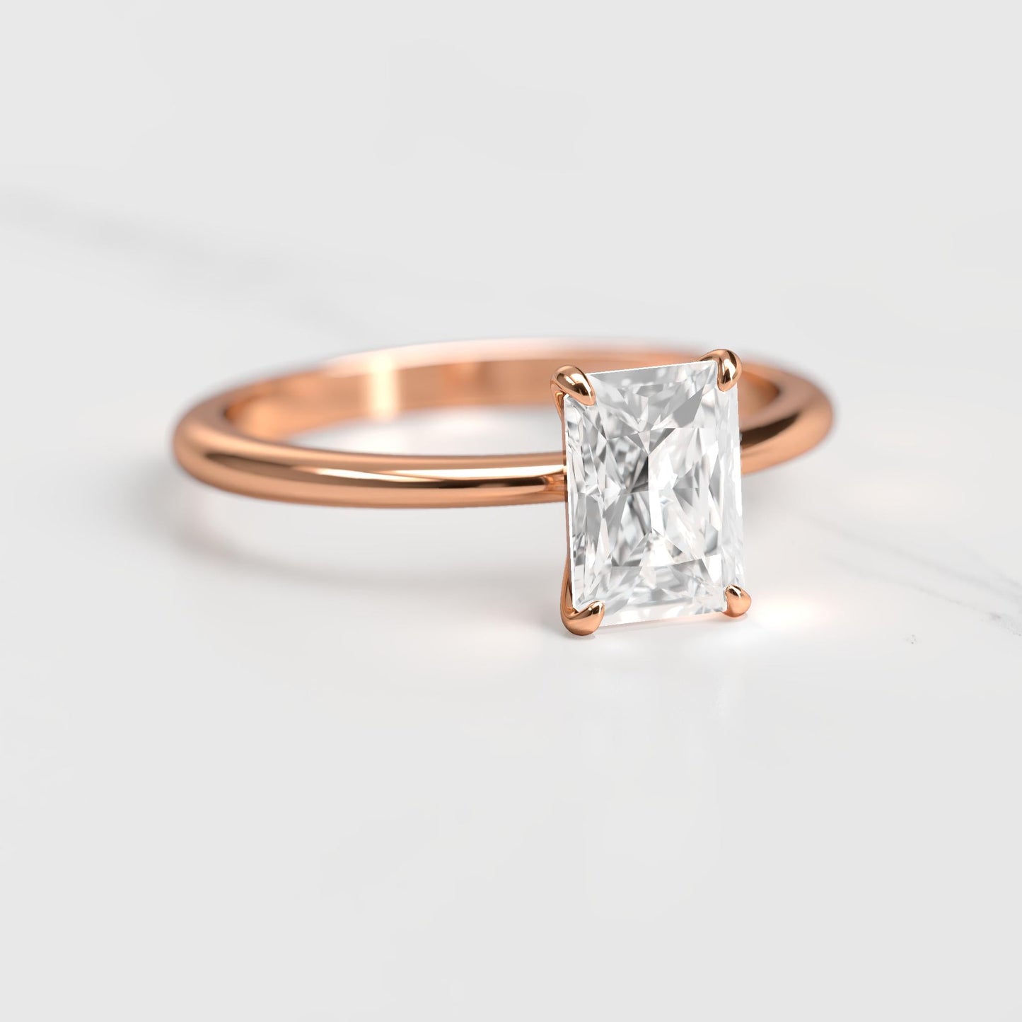 Sjajni pasijans moissanite prsten
