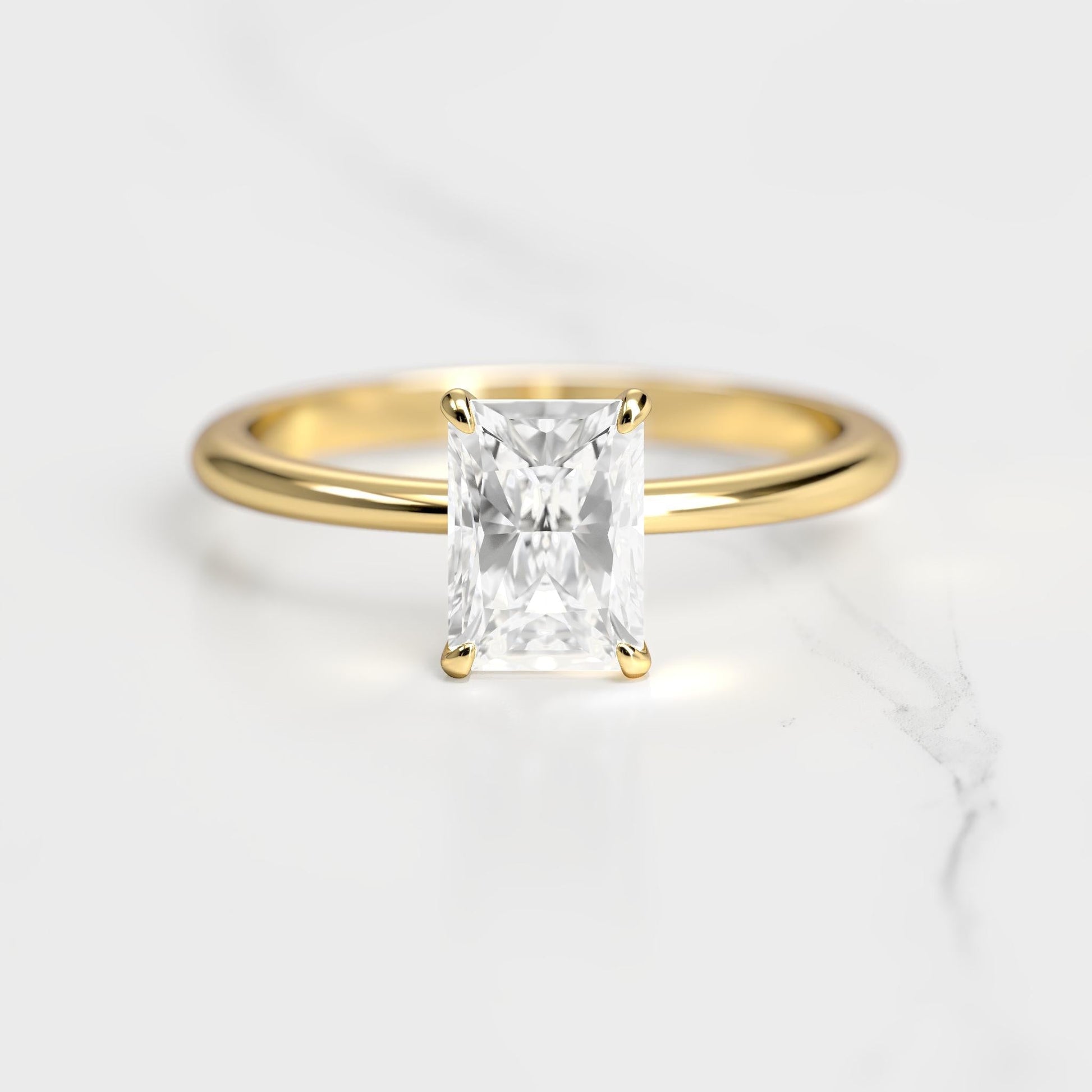 Sjajni pasijans moissanite prsten