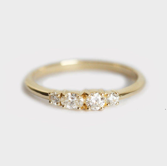 Rori Oval Diamond Cluster Ring-Capucinne