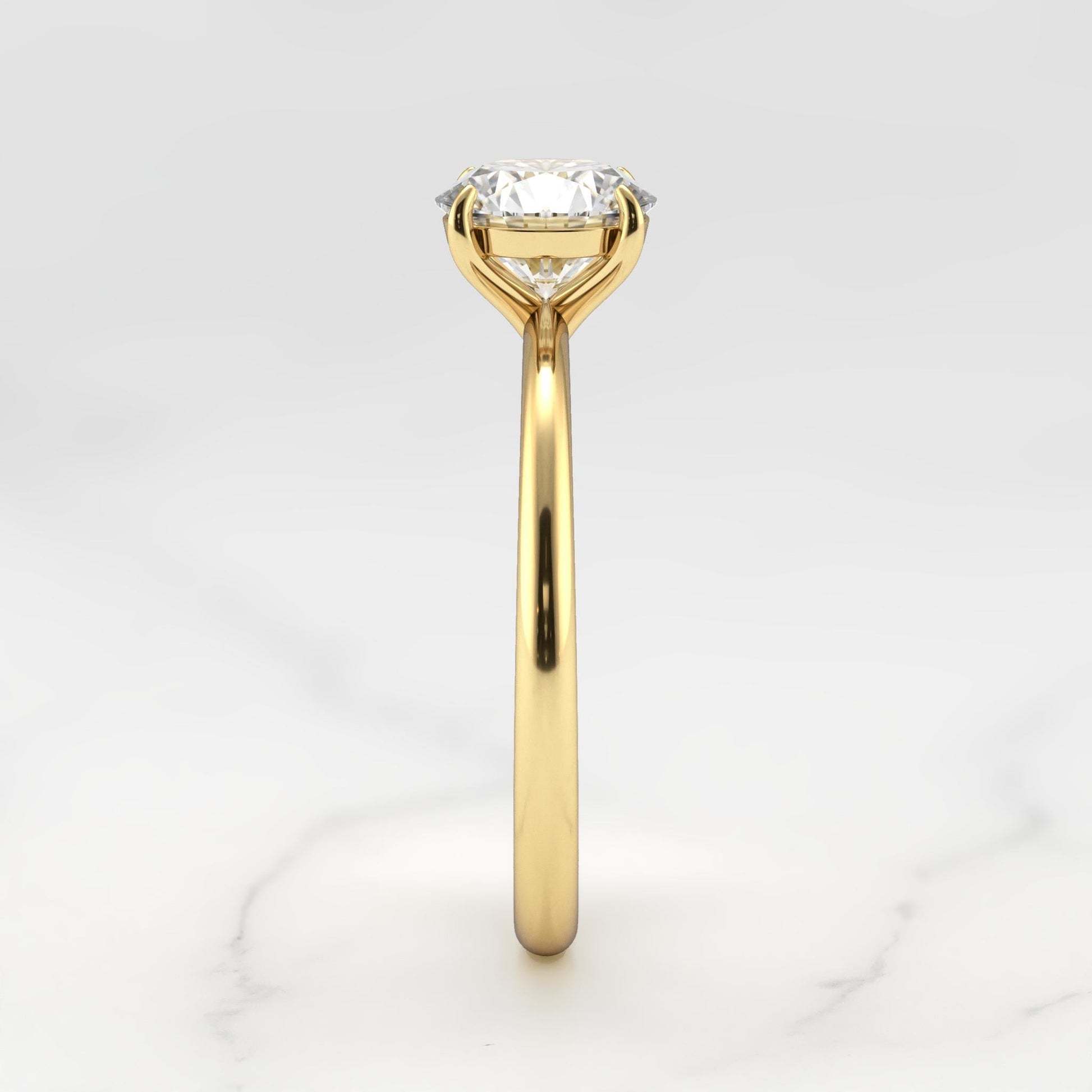 Okrugli pasijans moissanite prsten