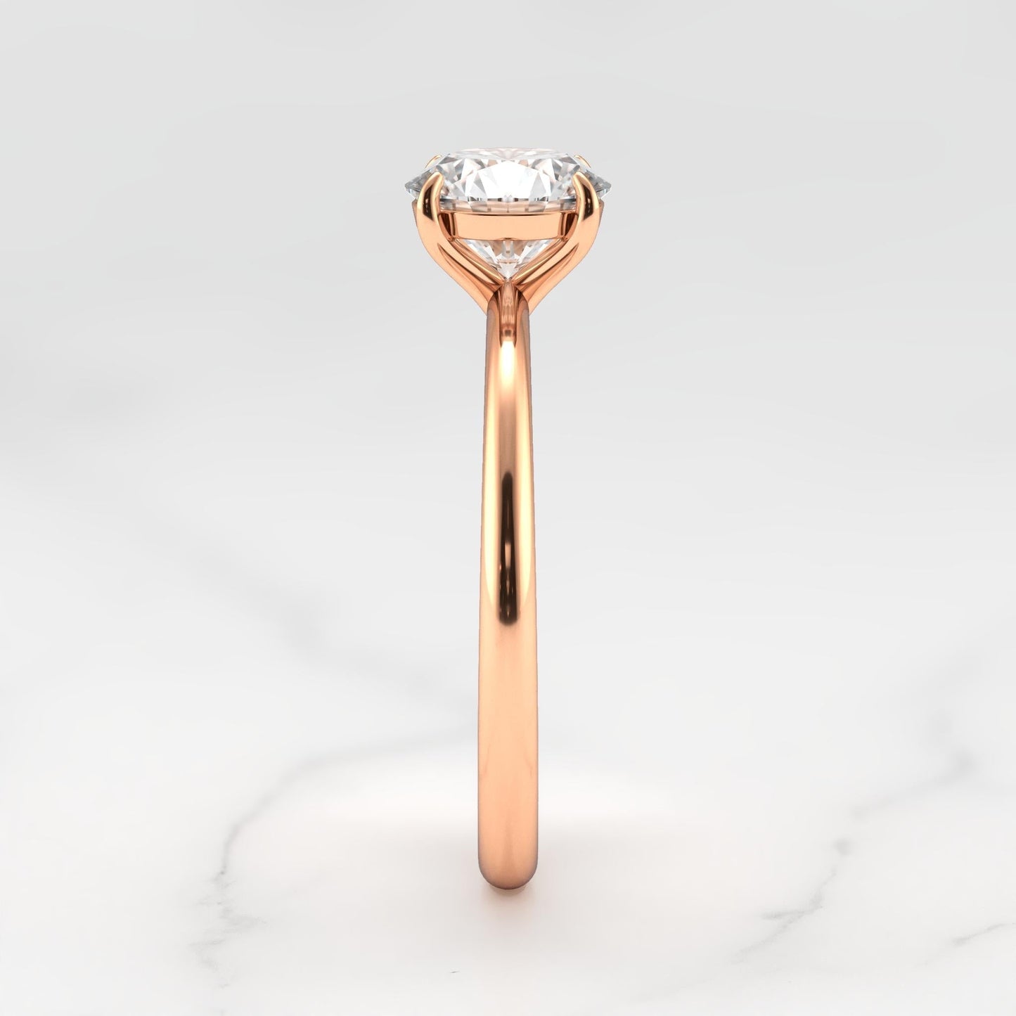 Okrugli pasijans moissanite prsten