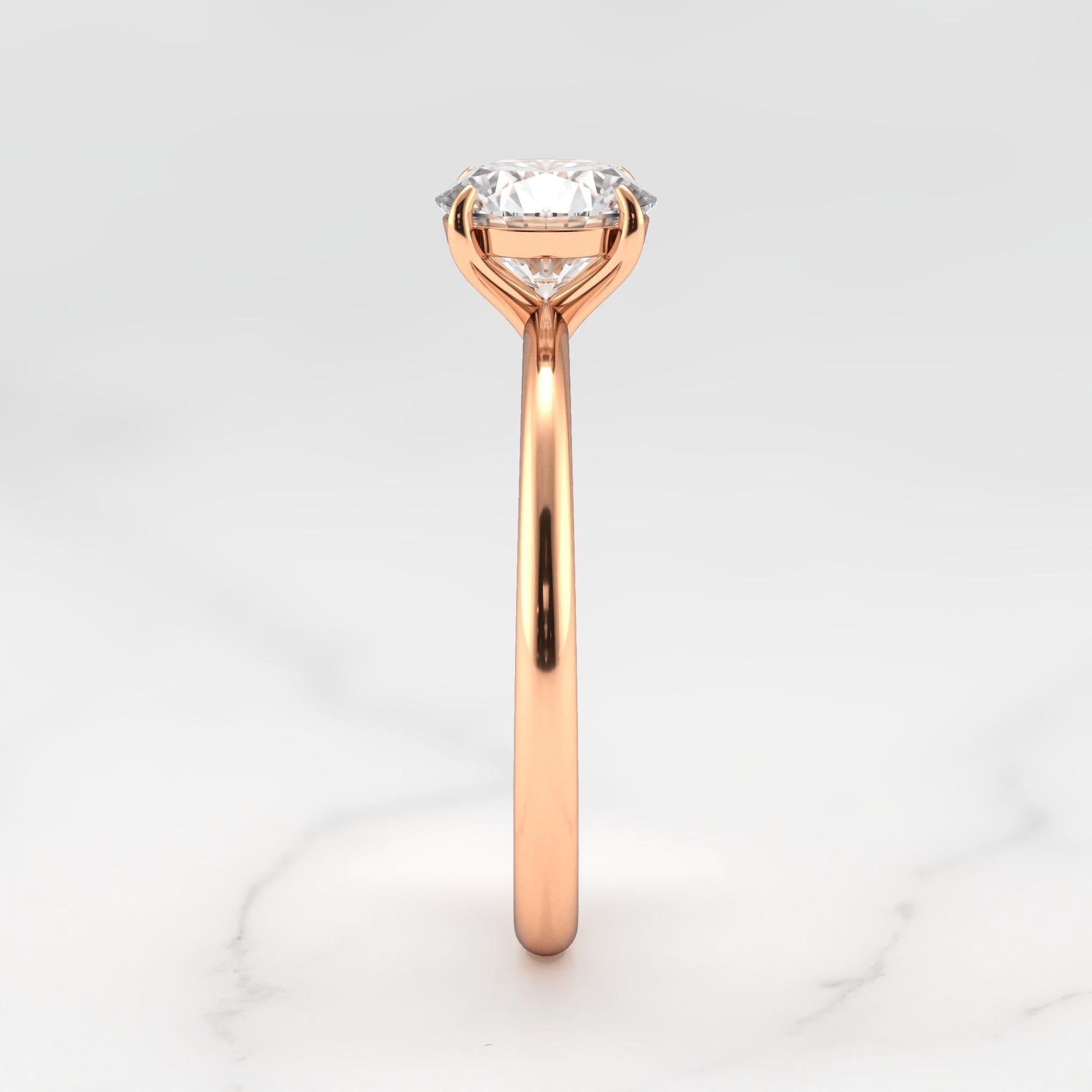 Okrugli pasijans moissanite prsten