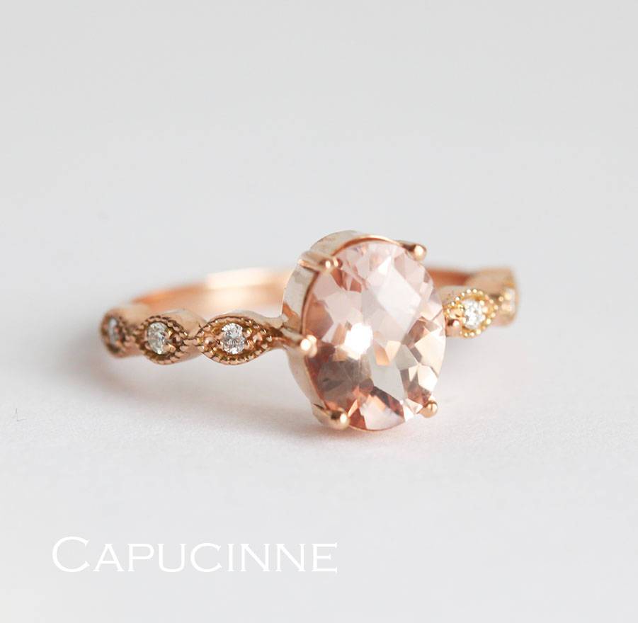 Ring Oval Morganit prsten