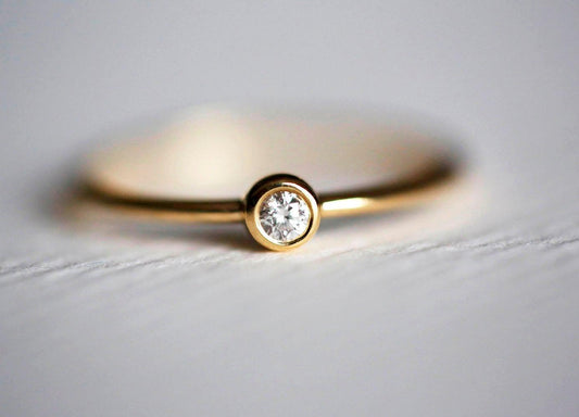 SOLITAIRE DIAMAND PRSTEN, TINI DIAMAND PRSTEN-Capucinne