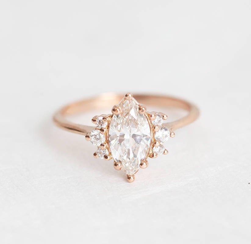 PRSTEN SA DIJAMANTIMA SOPHIA MARKUISE CUT 0.9 CARAT-Capucinne
