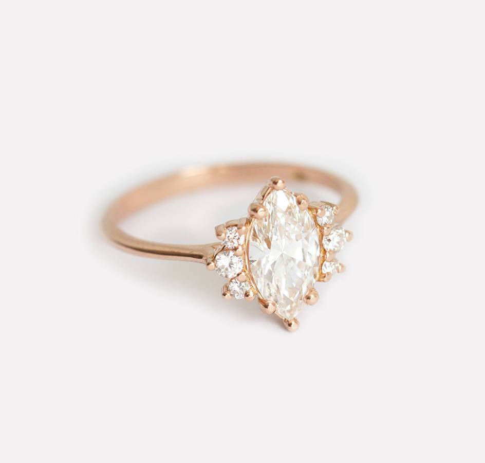 PRSTEN SA DIJAMANTIMA SOPHIA MARKUISE CUT 0.9 CARAT-Capucinne