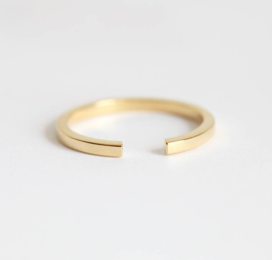 Vedding Ring, 14K Gold Ring-Capucinne