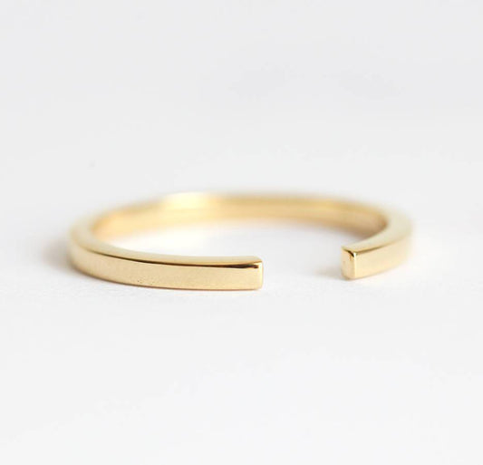 Vedding Ring, 14K Gold Ring-Capucinne