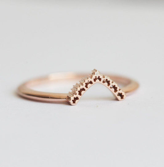 Vedding Ring, 14K Gold Ring-Capucinne
