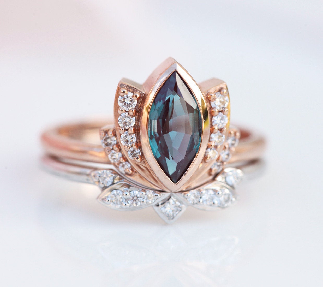 Zen Lotus Ring Set-Capucinne
