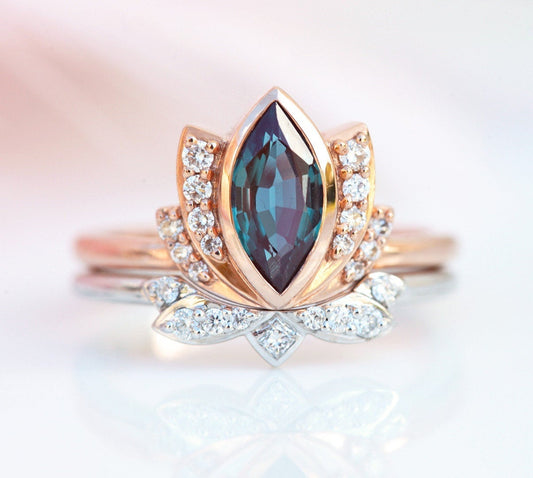 Zen Lotus Ring Set-Capucinne